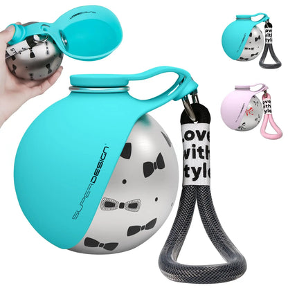 Portable Dog Water Bottle - Stainless Steel Bottle & Silicon