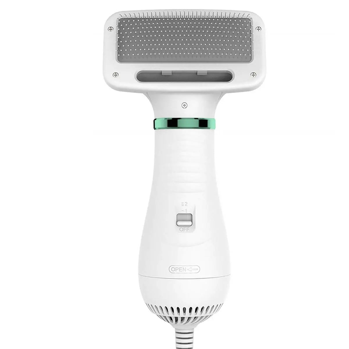 2-In-1 Dog Hair Dryer with Slicker Brush - Adjustable Temperature