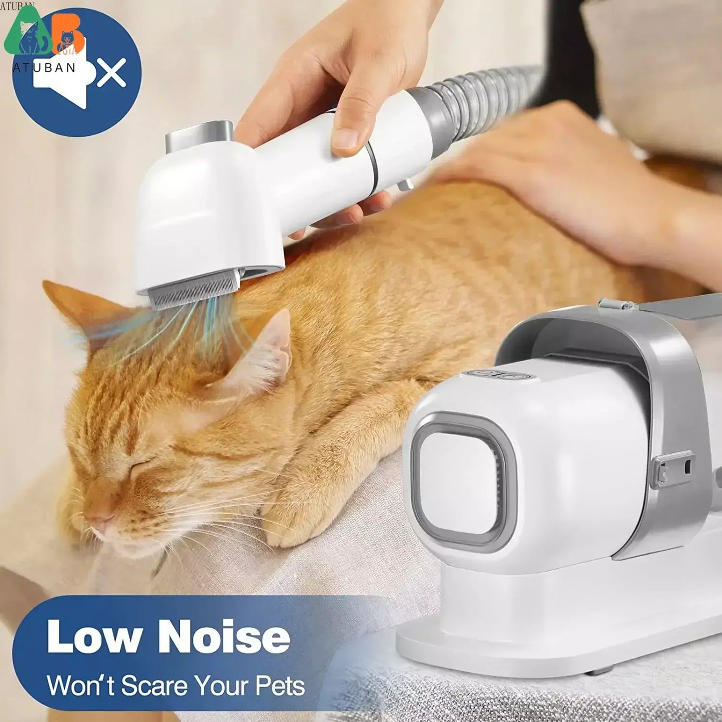 Pet Grooming Vacuum & Grooming Kit with 2.3L
